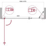 Душевая дверь BELBAGNO ETNA-B-11-100+90-C-Cr