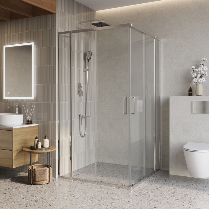 Душевой уголок BELBAGNO LUCE-AH-21-130/100-C-Cr