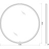 Зеркало 100x100 см BELBAGNO SPC-RNG-1000-LED-TCH-WARM